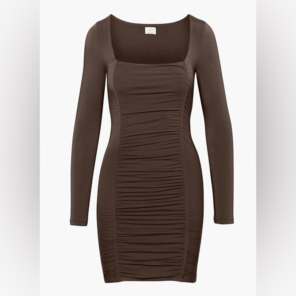 Aritzia Wilfred Lydia dress Rich Mocha Brown size Medium